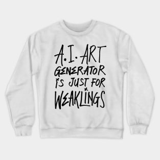 AI Art Just For Weaklings - Light Crewneck Sweatshirt